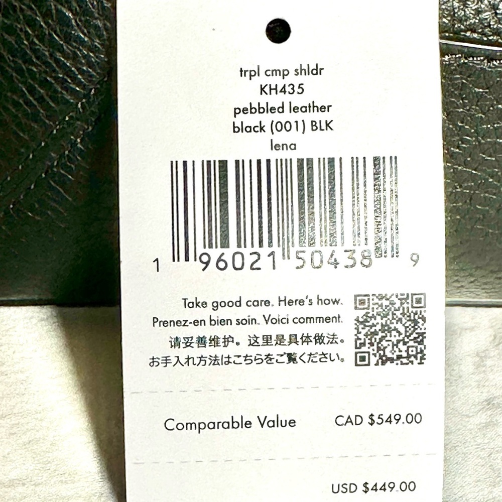 Kate Spade Black Pebbled Leather Triple Compartment Shoulder Bag - Picture 13 of 16
